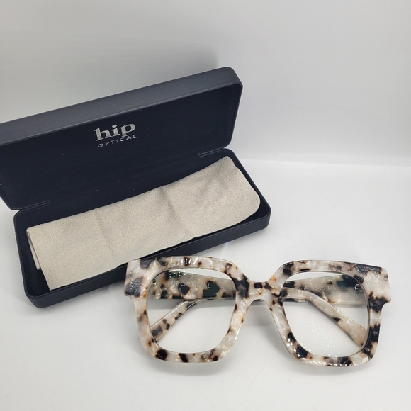 Beautiful Hipoptical Chet Tabar  Womens FRAMES ONLY Brown/Cream Stainless Steel - Picture 2 of 9
